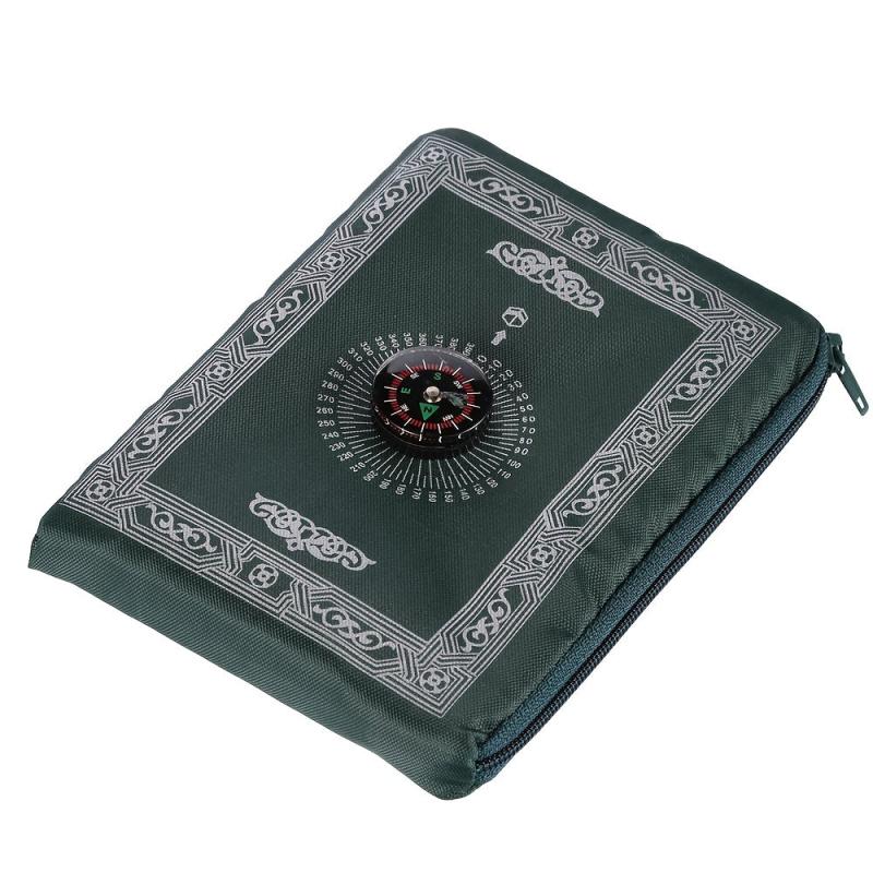 1pc Muslim Prayer Mat Portable Outdoor Home Camping Compass Carpet