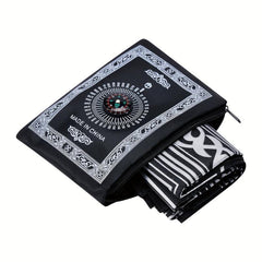 1pc Muslim Prayer Mat Portable Outdoor Home Camping Compass Carpet