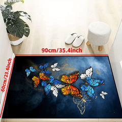 Colorful Butterfly Doormat Non slip Entrance Mat