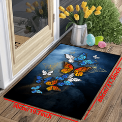 Colorful Butterfly Doormat Non slip Entrance Mat