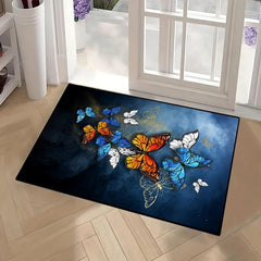 Colorful Butterfly Doormat Non slip Entrance Mat