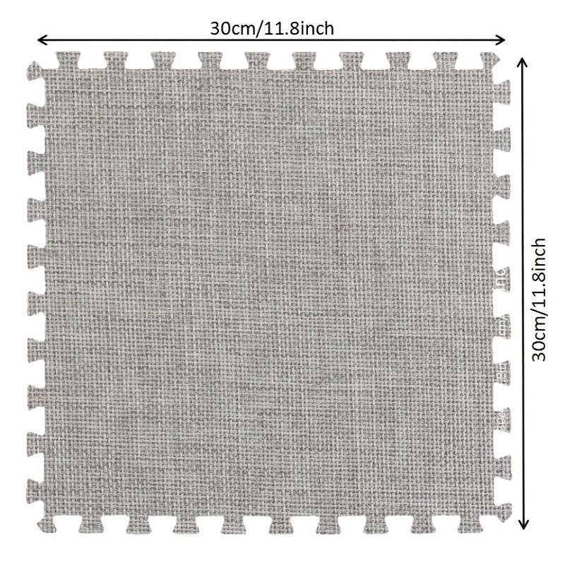 Soft Interlocking Carpet Tiles With Border Plush Foam Floor Mats Set