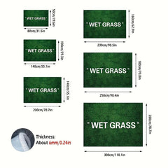 WET GRASS Kitchen Rug Polyester Carpet for Living Room Comfort Mats