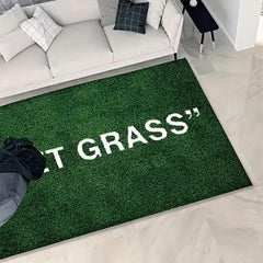 WET GRASS Kitchen Rug Polyester Carpet for Living Room Comfort Mats