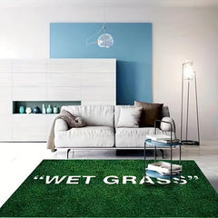 WET GRASS Kitchen Rug Polyester Carpet for Living Room Comfort Mats
