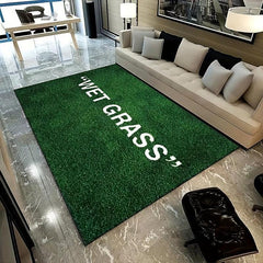 WET GRASS Kitchen Rug Polyester Carpet for Living Room Comfort Mats