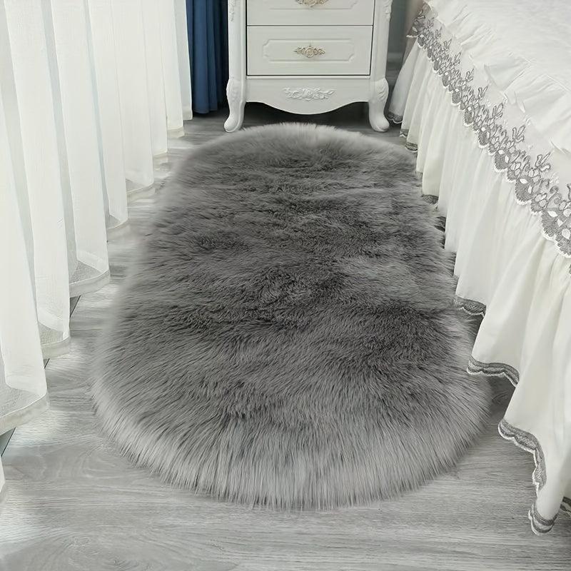 Modern Oval Rug Soft Floor Carpet For Bedroom