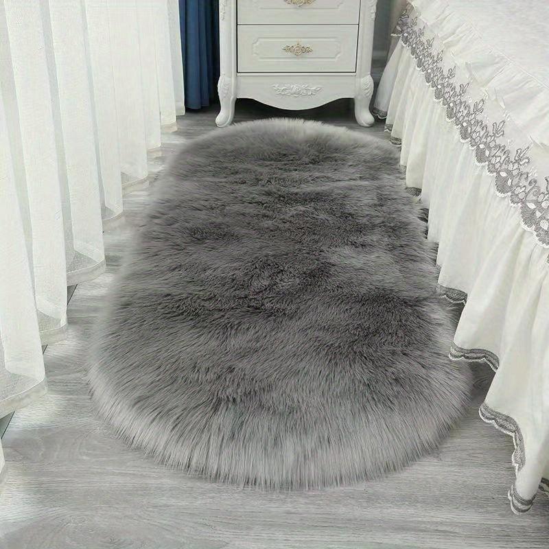 Modern Oval Rug Soft Floor Carpet For Bedroom