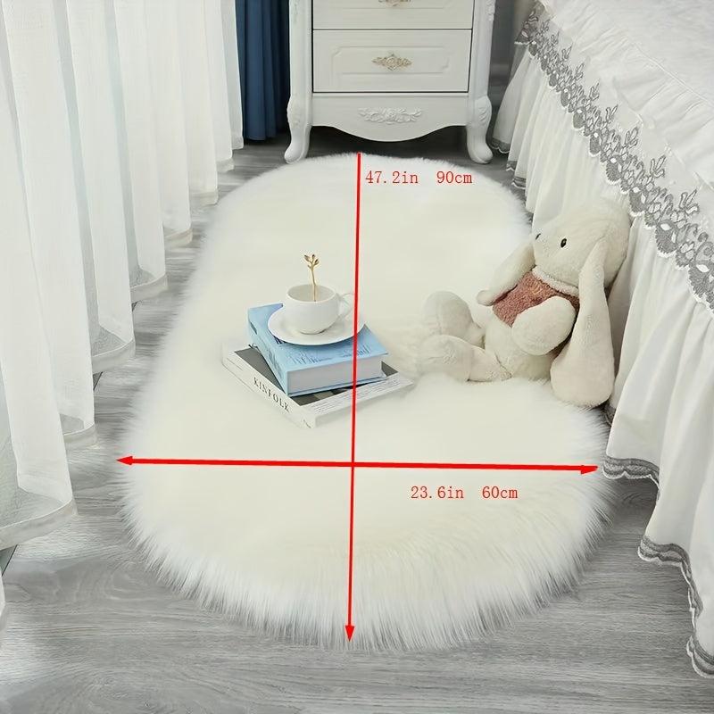 Modern Oval Rug Soft Floor Carpet For Bedroom