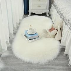 Modern Oval Rug Soft Floor Carpet For Bedroom
