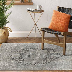 Geometric Doormat for Bohemian Living Room Non Slip Backing