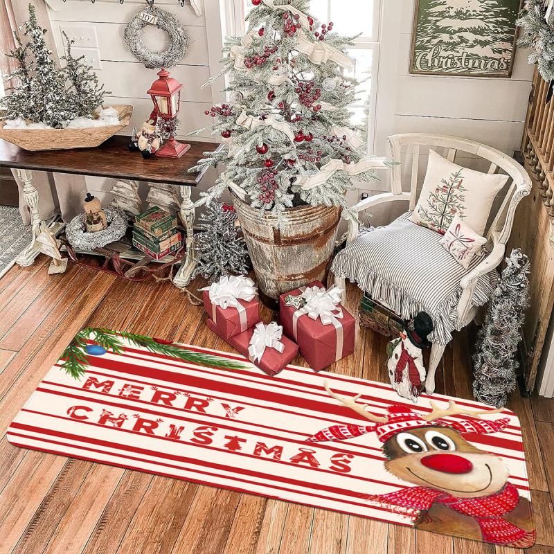 Christmas Decor Area Rug Kitchen Bedroom Living Room Floor Mat