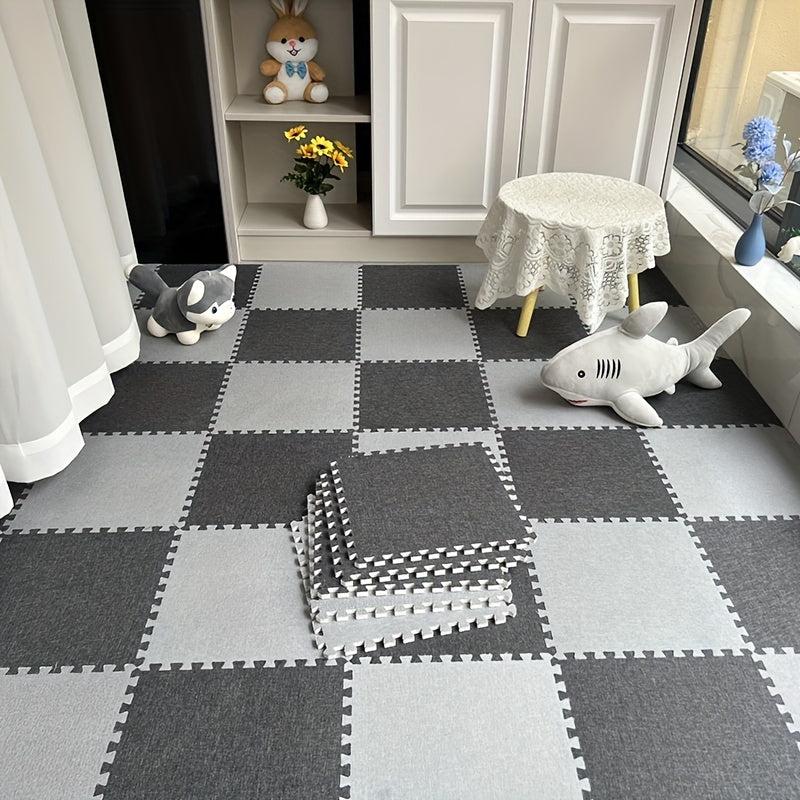 Foam Floor Mat 11.8X11.8 Square Interlocking Tiles with Border