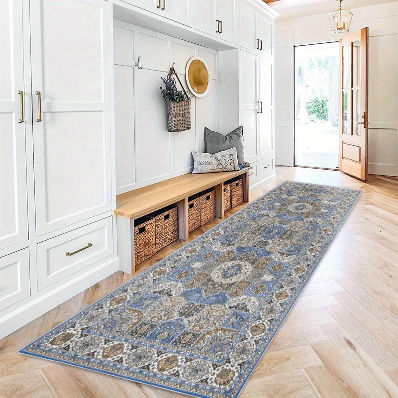 Boho Hallway Runner Soft Kitchen Rug Non Slip Bathroom Washable