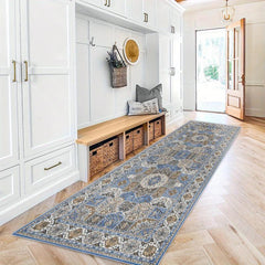 Boho Hallway Runner Soft Kitchen Rug Non Slip Bathroom Washable