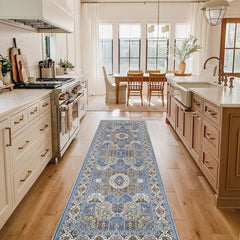 Boho Hallway Runner Soft Kitchen Rug Non Slip Bathroom Washable