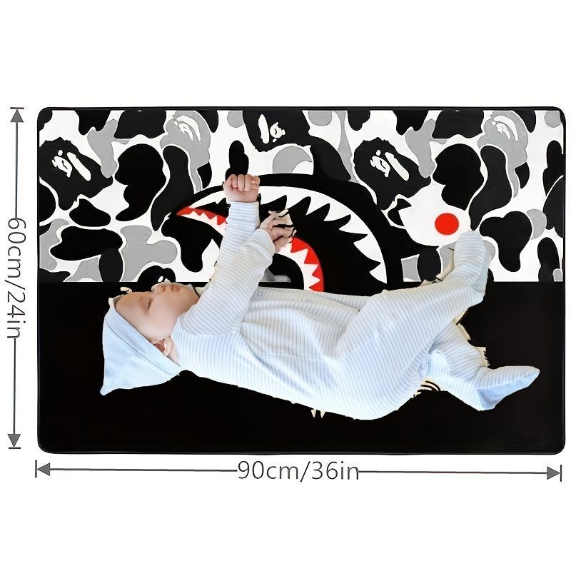 Large Camouflage Shark Face Rug 24x36 In
