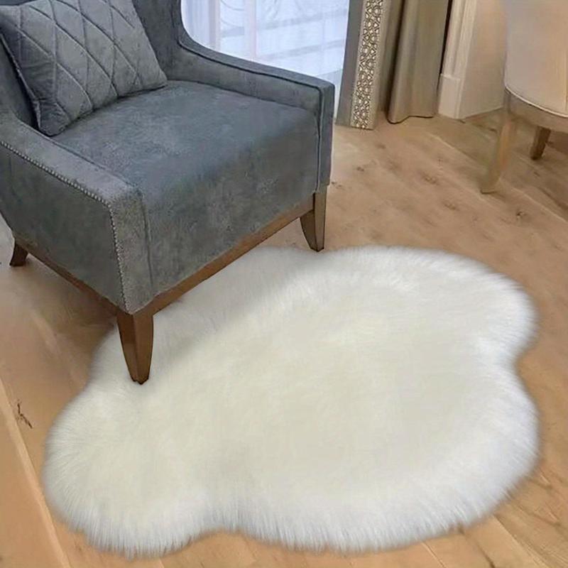 Plush Cloud Shaped Area Rug Shaggy Living Room Floor Mat Decorative Carpet