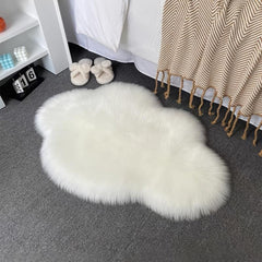 Plush Cloud Shaped Area Rug Shaggy Living Room Floor Mat Decorative Carpet