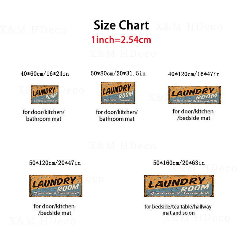 Non Slip Laundry Room Entrance Doormat Self Service Bath Mat