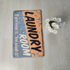 Non Slip Laundry Room Entrance Doormat Self Service Bath Mat