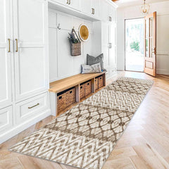Modern Geometric 2'X10' Runner Abstract Laundry Room Rugs