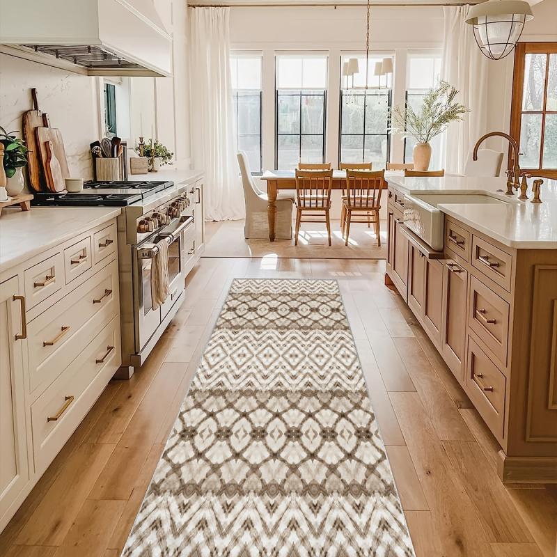 Modern Geometric 2'X10' Runner Abstract Laundry Room Rugs