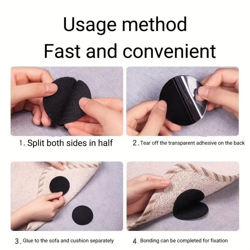 10pcs Adhesive Hook and Loop Non-Slip Carpet and Sofa Stickers