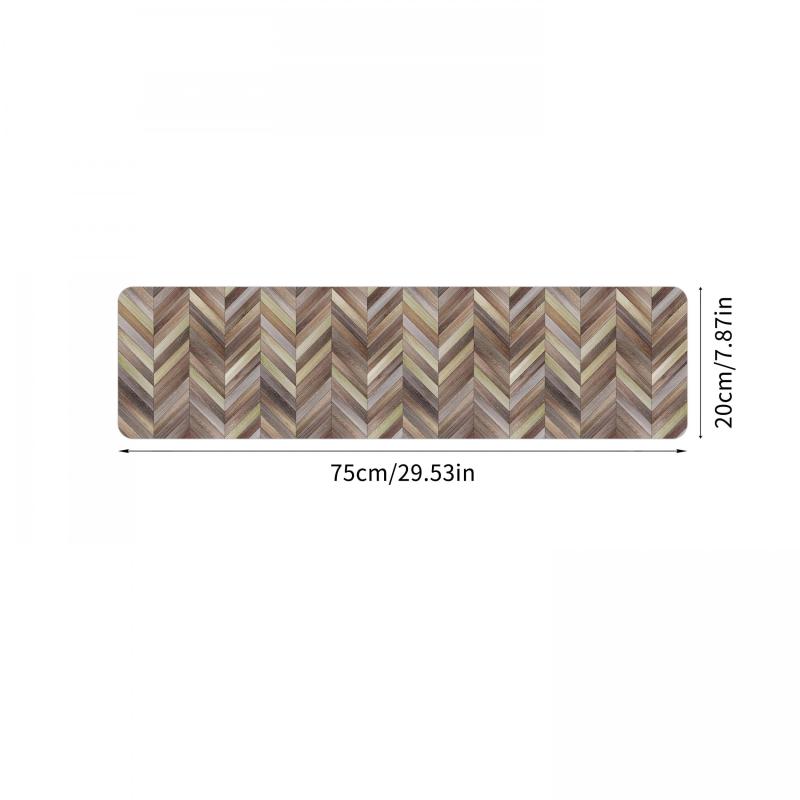 Wooden Board Print Stair Mat Non-slip Carpet 76.2cm x 20cm