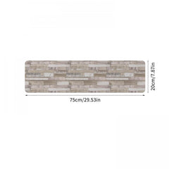 Wooden Board Print Stair Mat Non-slip Carpet 76.2cm x 20cm