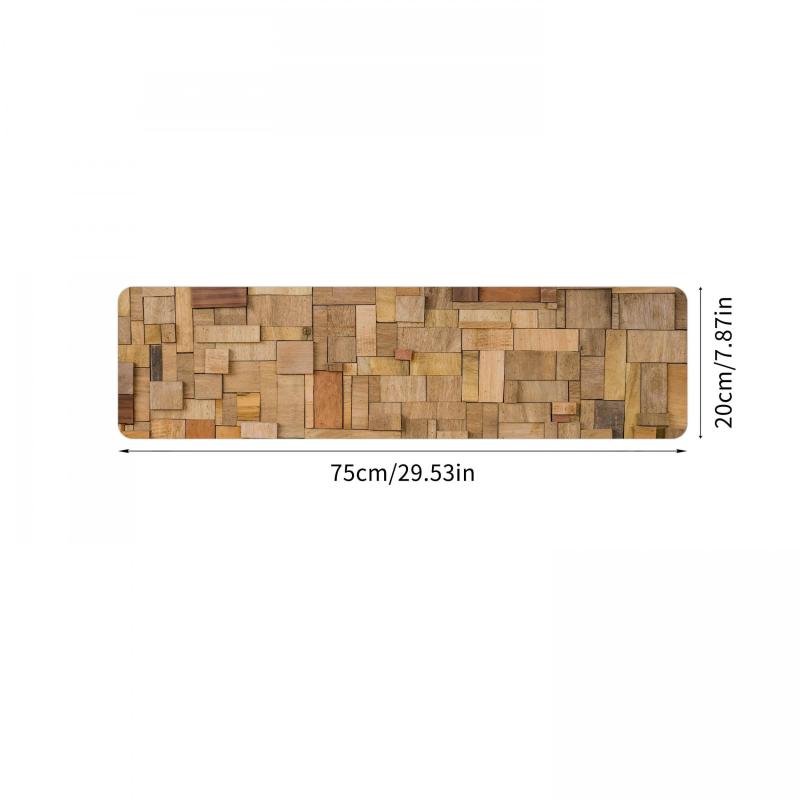 Wooden Board Print Stair Mat Non-slip Carpet 76.2cm x 20cm