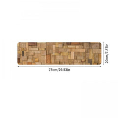 Wooden Board Print Stair Mat Non-slip Carpet 76.2cm x 20cm