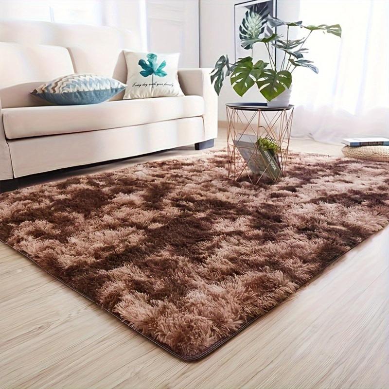 Large Light Grey Shaggy Rug for Living Room