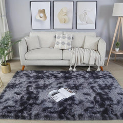 Large Light Grey Shaggy Rug for Living Room