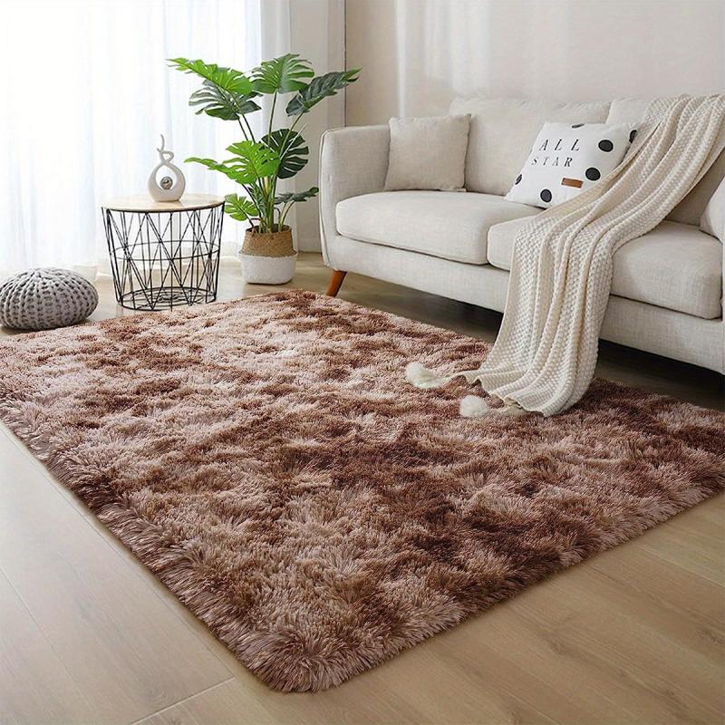 Large Light Grey Shaggy Rug for Living Room
