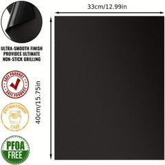 2pcs Non stick BBQ Grill Mat Baking Mat Heat Resistant Cooking Grilling Sheet