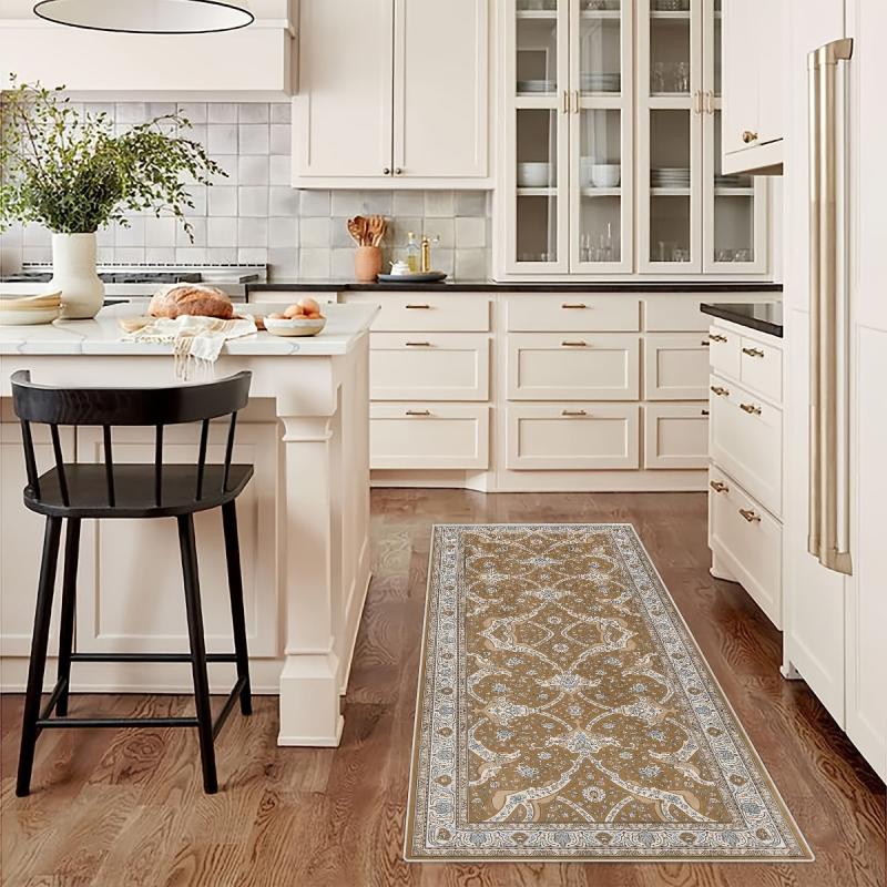Boho Floral 2'X10' Runner Rug Extra Long Non Slip Washable Stair Carpet
