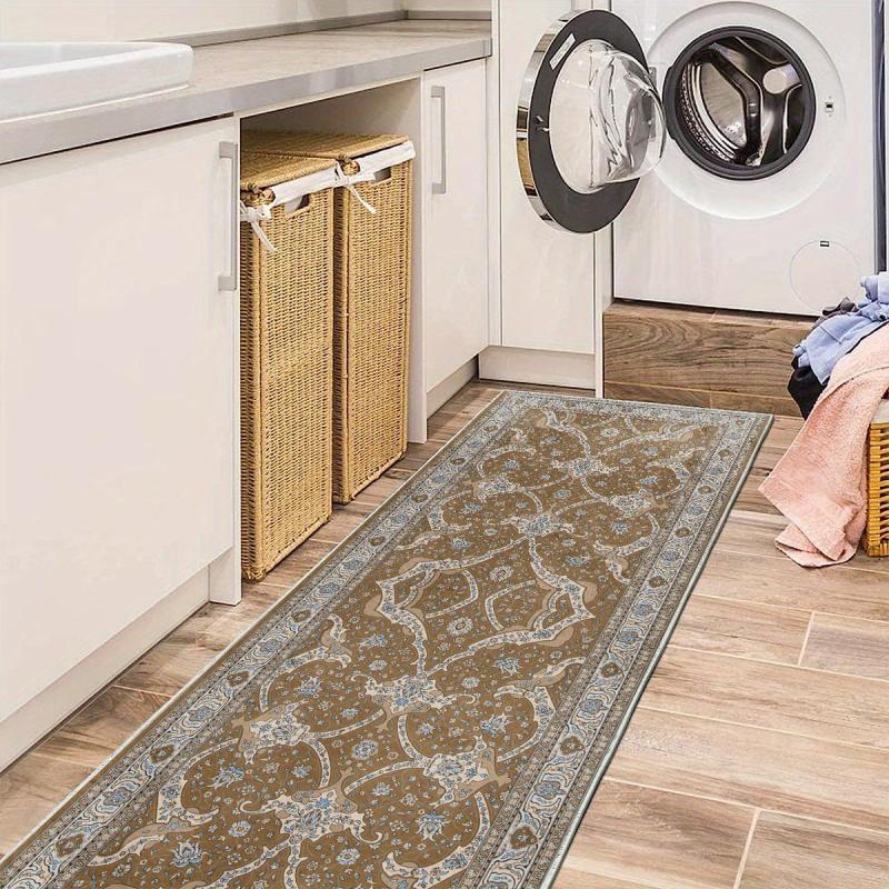 Boho Floral 2'X10' Runner Rug Extra Long Non Slip Washable Stair Carpet