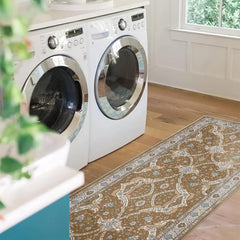 Boho Floral 2'X10' Runner Rug Extra Long Non Slip Washable Stair Carpet