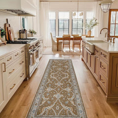 Boho Floral 2'X10' Runner Rug Extra Long Non Slip Washable Stair Carpet