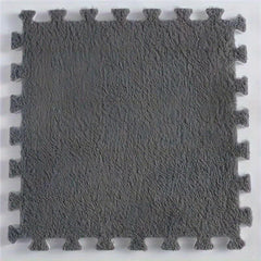 12pcs Plush Puzzle Foam Floor Mat Square Interlocking Carpet Fluffy Area Rug