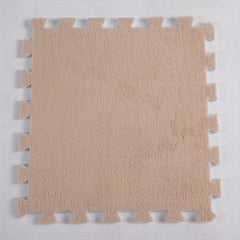 12pcs Plush Puzzle Foam Floor Mat Square Interlocking Carpet Fluffy Area Rug