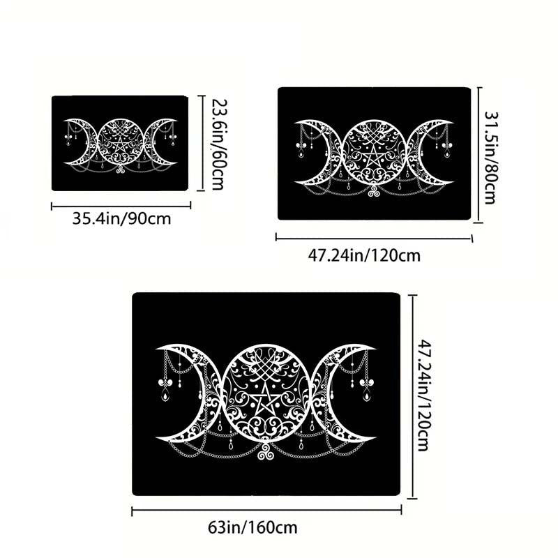 Triple Moon Goddess Door Mat Living Room Floor Rug