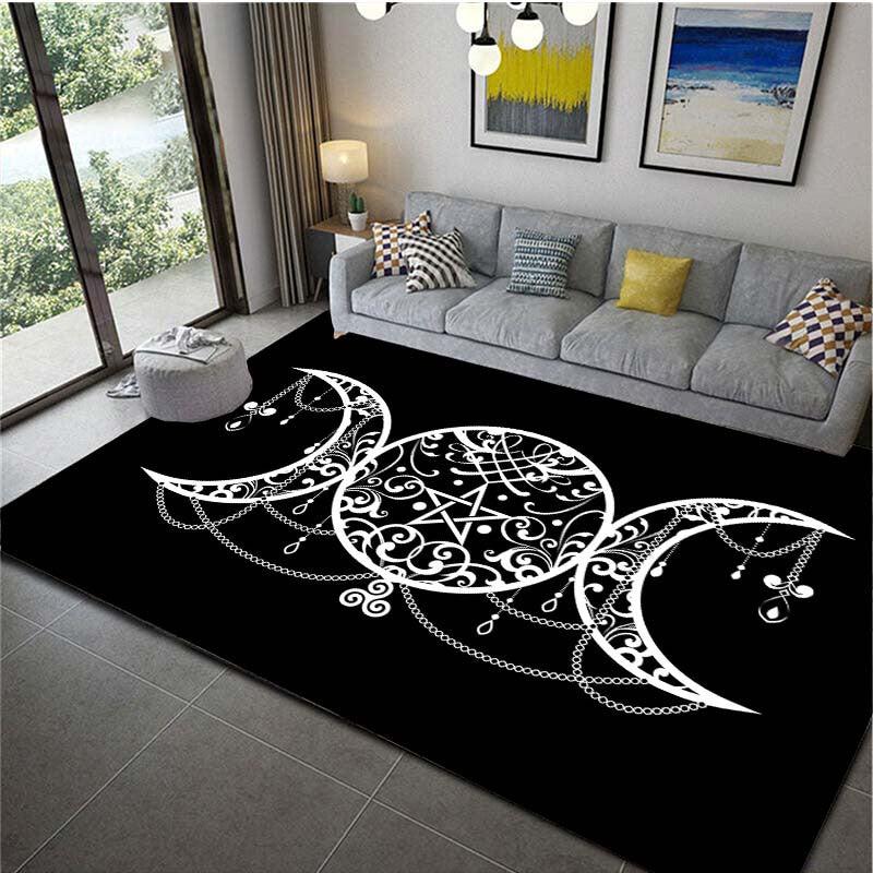 Triple Moon Goddess Door Mat Living Room Floor Rug