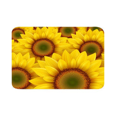 Soft Flannel Floor Mat Sunflowers Non-slip Waterproof Area Rugs