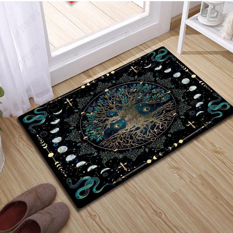 Vintage Viking Life Tree Snake Carpet Machine Washable Soft Carpet