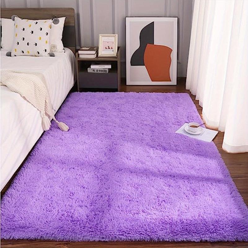 Plush Shag Area Rug Soft Modern Carpet Non-shedding Machine Washable