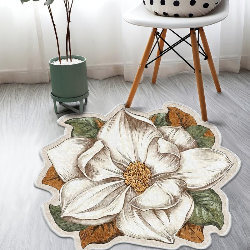 Cashmere Fabric Flower Rug 31 49in