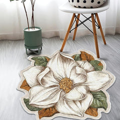 Cashmere Fabric Flower Rug 31 49in