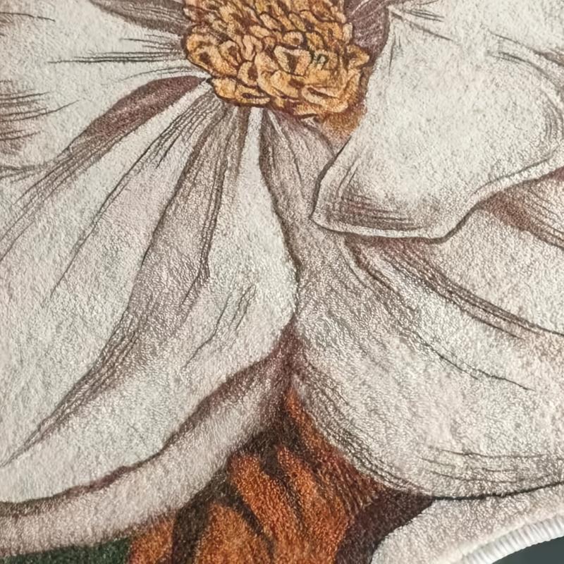 Cashmere Fabric Flower Rug 31 49in